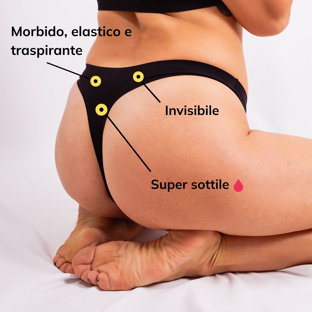 Tanga assorbente senza cuciture per flusso leggero